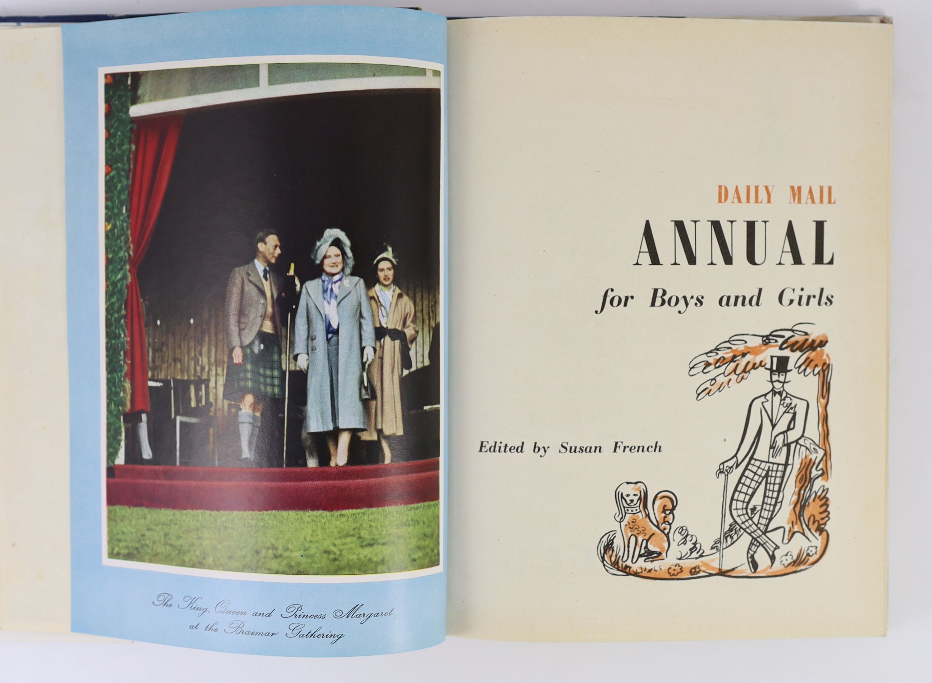 Giraud, S. Louis [ed.] - The Daily Express Children’s Annual. No.4. 1st ed. complete with numerous b/w and coloured illustrations plus 7 coloured pop up illustrations. Original printed boards with pictorial and titles. 4